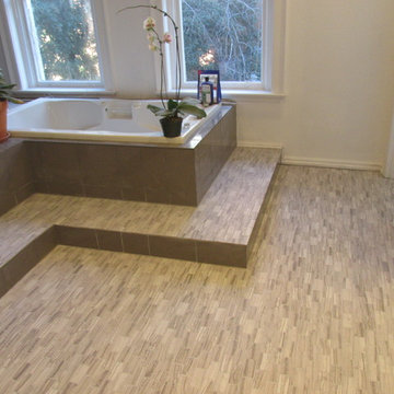 Master bath tile floor remodel