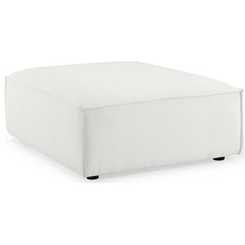 Modway Restore Modern Style Polyester Fabric Ottoman in White