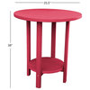 Phat Tommy Outdoor Pub Table, Tall Bar Height Poly Outdoor Furniture, Cranberry