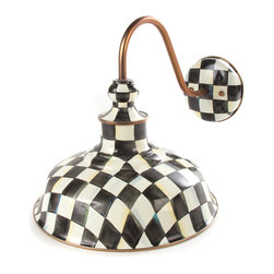 Courtly Check Barn Sconce - 12" | MacKenzie-Childs - Wall Sconces