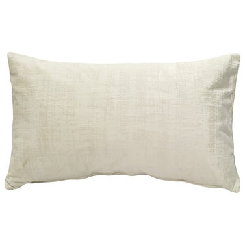 Alabaster Stucco Cream Throw Pillow 12x20, with Polyfill Insert