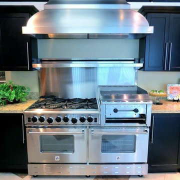 A BlueStar Heritage Classic Range with a BlueStar Wall Oven