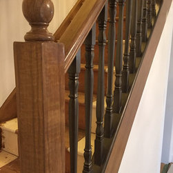 Faux wood grain, antique bronze and polished lacquer paint finish - Paint