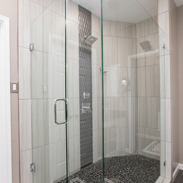 Master Bathroom | Expand Shower | New Tile Floors and Leather Granite Countertop