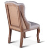 Portia Off-White Tufted Linen Dining Chair