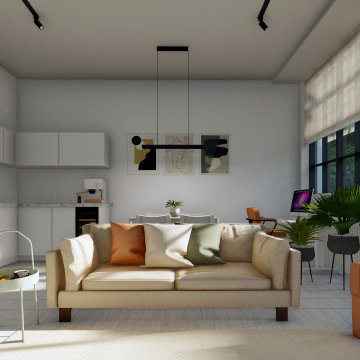 Design Project of the Living Room 38,75 sq.m.