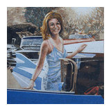 Custom Mosaic Art - Woman Getting into Car