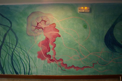 decoración mural para restaurante