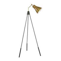 Barker and Stonehouse - Corby Black Floor Lamp - L&aacute;mparas de pie