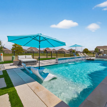 Tiburon • Katy, Texas — Pool, Spa & Raised Water Feature