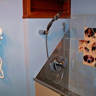 フィラデルフィアのエクレクティックスタイルのおしゃれなランドリールームの写真