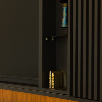 Modern Architectural Millwork Feature TV Wall
