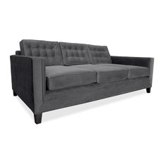 Deep Sofas Houzz South Cone Home Plush Deep Montecarlo Velvet Sofa Pewter Sofas
