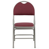 Flash Furniture Hercules Padded Metal Folding Chair in Burgundy and Gray