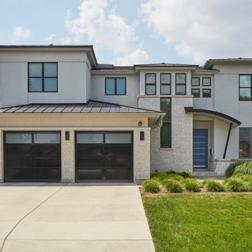 Contemporary Home with Curved Covered Stoop