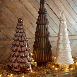 Mercury-Glass Trees - Holiday Accents And Figurines