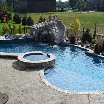 Backyard Boating Gunite Pool with ecoFinish KON