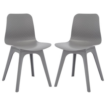 Safavieh Couture Damiano Molded Plastic Dining Chair, Grey