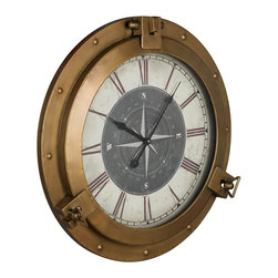 Celestyn 40859 Nautical Style Porthole Analog Wall Clock - Wall Clocks