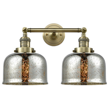 Innovations 2-LT LED Large Bell 18" Bathroom Fixture - Antique Brass