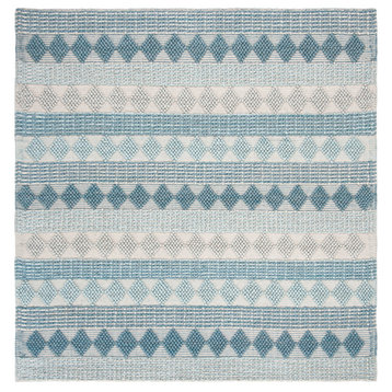 Safavieh Couture Natura Collection NAT252 Rug, Blue/Ivory, 6' Square