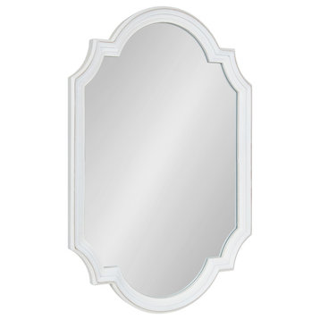 Fairbourne Framed Wall Mirror, White, 24"x36"