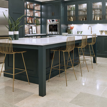 Dark Green Shaker Style Kitchen