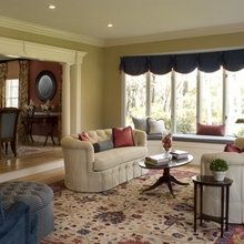 samples of living room/parlor next to dining room