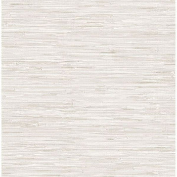 Off White Grasscloth Peel and Stick Wallpaper, 4 rolls