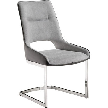 D1119 Dining Chair (Set of 2) - Light Gray, Dark Gray