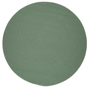 Maui Braided Solid Green Rug Celadon Green 8' Round