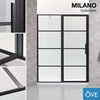 OVE Decors Milano 60 in. Black Framed Hinges Shower Door