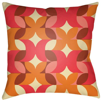 Modern by Surya Pillow, Orange/Butter/Rust, 20' x 20'