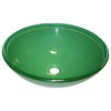 Above Counter Glass Vessel Basin, Green