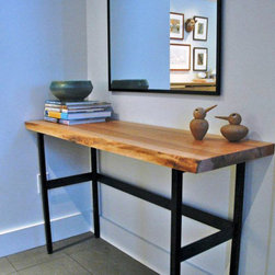 Urban Tree Salvage - Reclaimed Live Edge Maple Slab Console Table - Console Tables