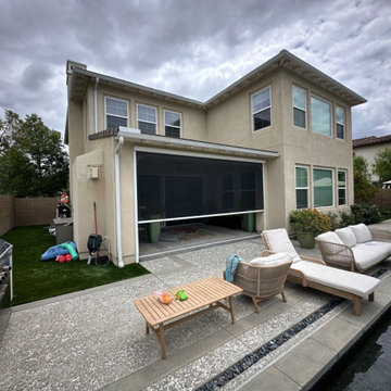 Motorized California Room Patio Screen & Shade Installed Orange County