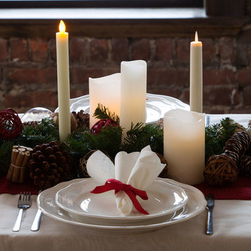 Festive Winter Dinner Party Table Decor