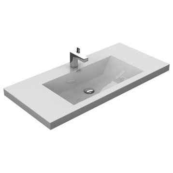 Alma Integrated White SinkS, 36"