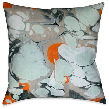 Laural Home Mint Marble I Throw Pillow, 18"x18"