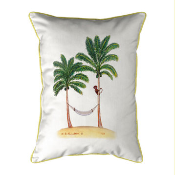 Palm Trees & Monkey Large Indoor/Outdoor Pillow 16x20