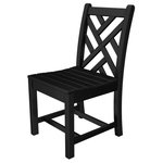 Polywood - Polywood Chippendale Dining Side Chair, Black - Show off your exquisite sense of style with the POLYWOOD Chippendale Dining Side Chair. When paired with one of our traditional dining tables, this attractive chair adds both elegance and warmth to your outdoor entertaining space. Made in the USA and backed by a 20-year warranty, this durable chair is constructed of solid POLYWOOD lumber that won't splinter, crack, chip, peel or rot. It's also available in several fade-resistant colors, giving it the appearance of painted wood but without all the maintenance wood requires. That means no painting, staining or waterproofingever. You'll also appreciate how good this eco-friendly chair will look over the years as it resists stains, corrosive substances, salt spray and other environmental stresses.
