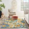 Nourison Aloha Alh22 Floral / Country Rug, Multicolor, 2'3"x10'0" Runner