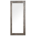 Whoselamp - 62.99 in.H x 27.56 in.W Contemporary Gray Framed Floor Mirror - This contemporary floor mirror boasts a sleek and modern design that effortlessly enhances any living space. Measuring 62.99 inches in height and 27.56 inches in width, it is a substantial piece that makes a bold statement. The mirror is encased in a stylish gray frame, adding a sophisticated touch to its overall look. Made from high-quality stainless steel, this floor mirror ensures durability and longevity. Its full-length size provides a functional and practical view, ideal for dressing or interior decor. This gray framed stainless steel floor mirror is a perfect blend of style and utility, a must-have for any contemporary home.