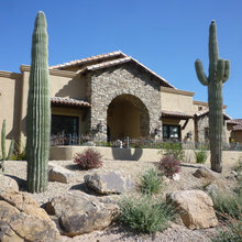 Boulder retaining wall