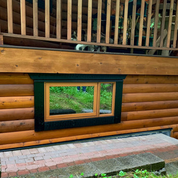 Log Cabin renovation/window upgrade