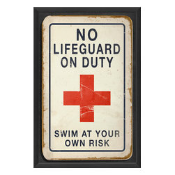 The Artwork Factory - No Lifeguard on Duty Print - Prints And Posters