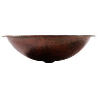 Schrodinger Copper 19" Oval Dual Flex Bath Sink with Ashfield Faucet Kit