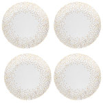 Godinger - Alora Melamine Salad Plates Set of 4 - This casual pattern is a perfect foundation for any meal. Mix, match and layer them effortlessly with other pieces.