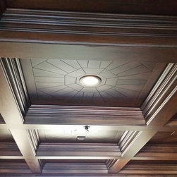 Custom Black Walnut Parquet Ceiling - Hardwood Flooring