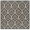 Safavieh Linden Collection LND135 Rug, Light Grey/Charcoal, 6'7" Square
